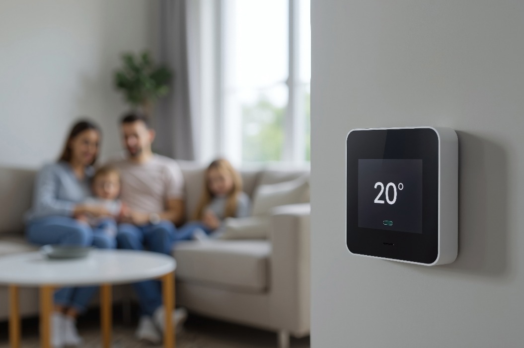 Temperaturanzeige in einem Smarthome in Osnabrück