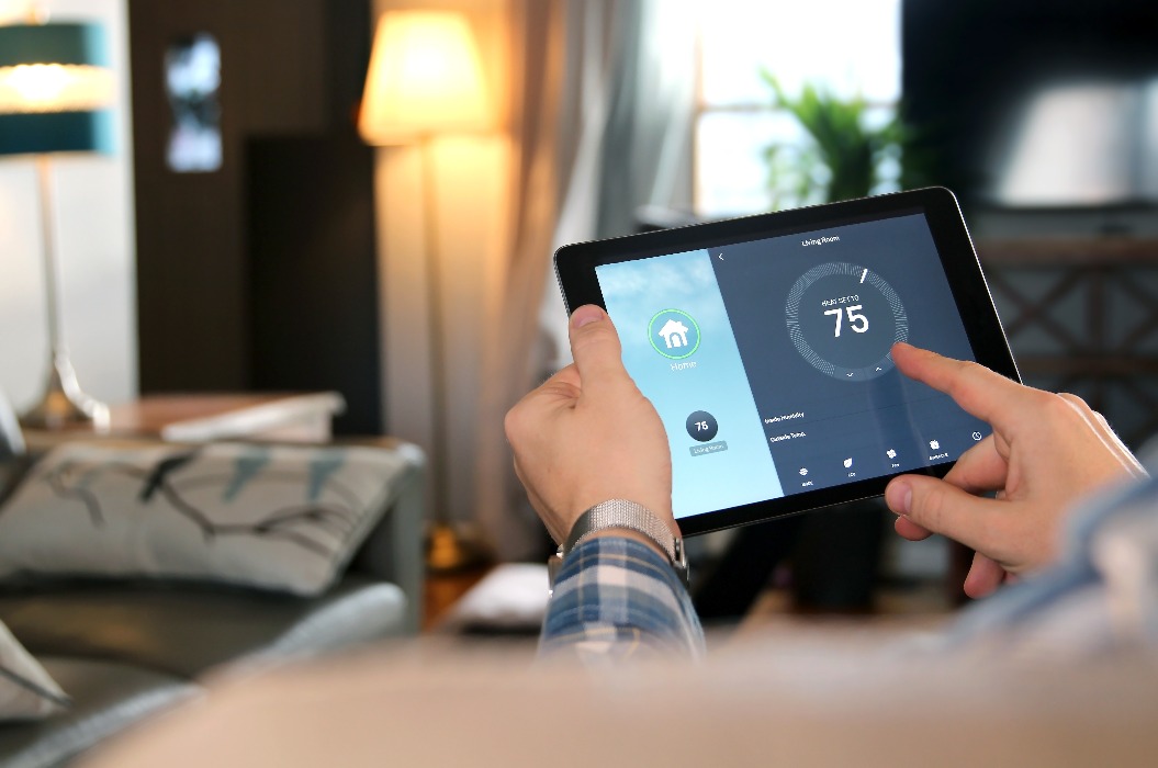 Smart-Home-System an einem iPad